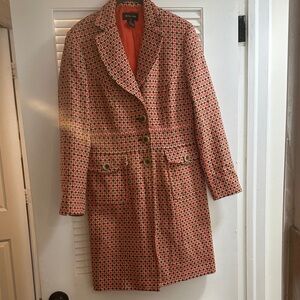 Focus 2000 Women's Red and White Checkered Blazer